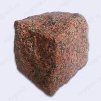  Брусчатка колотая из гранита 10x10x10 см, цвет красный. - гранит, брусчатка, плитка, комплектующие для станков