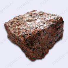 Брусчатка колотая из гранита 10x10x5 см, цвет красный. - гранит, брусчатка, плитка, комплектующие для станков
