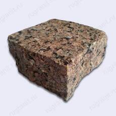 Пилено-колотая брусчатка из гранита из слэба, 10x10x5, цвет красный - гранит, брусчатка, плитка, комплектующие для станков