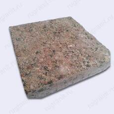 Термообработанная плита из гранита, 20x20x3 см, цвет красный, жадковка - гранит, брусчатка, плитка, комплектующие для станков