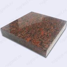 Гранитная плитка полированная, размер 20x20x3 см, цвет красный, новоданиловка - гранит, брусчатка, плитка, комплектующие для станков