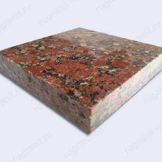 Полированная плитка из гранита, 20x20x3 см, цвет красный, капустинская - гранит, брусчатка, плитка, комплектующие для станков