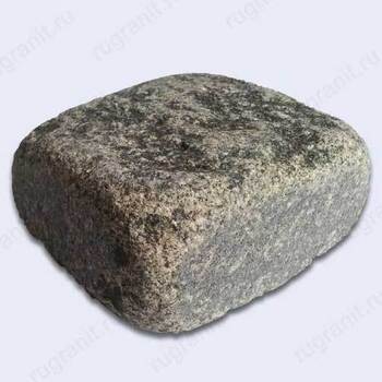 Галтованная брусчатка габбро 10x10x5 цвет серый - гранит, брусчатка, плитка, комплектующие для станков
