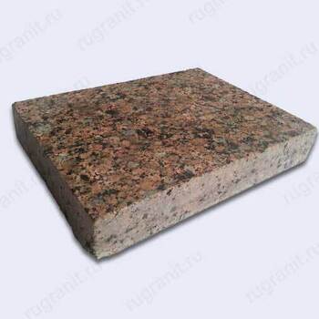  Гранитная плита полированная, размер 20x20x3 см, цвет красный, межиричка - гранит, брусчатка, плитка, комплектующие для станков